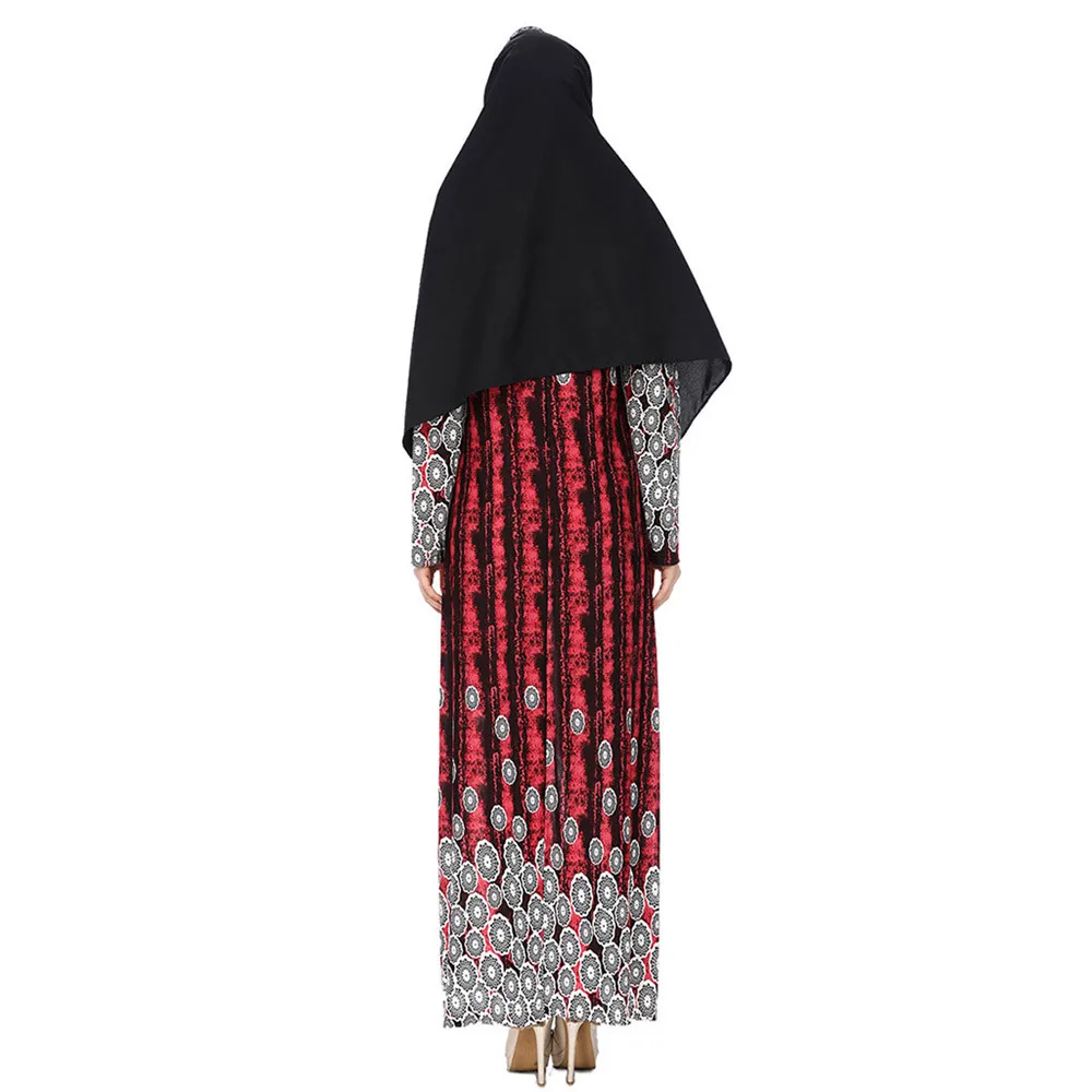 Модное весеннее мусульманское платье элегантное женское Abaya длинное цветочное