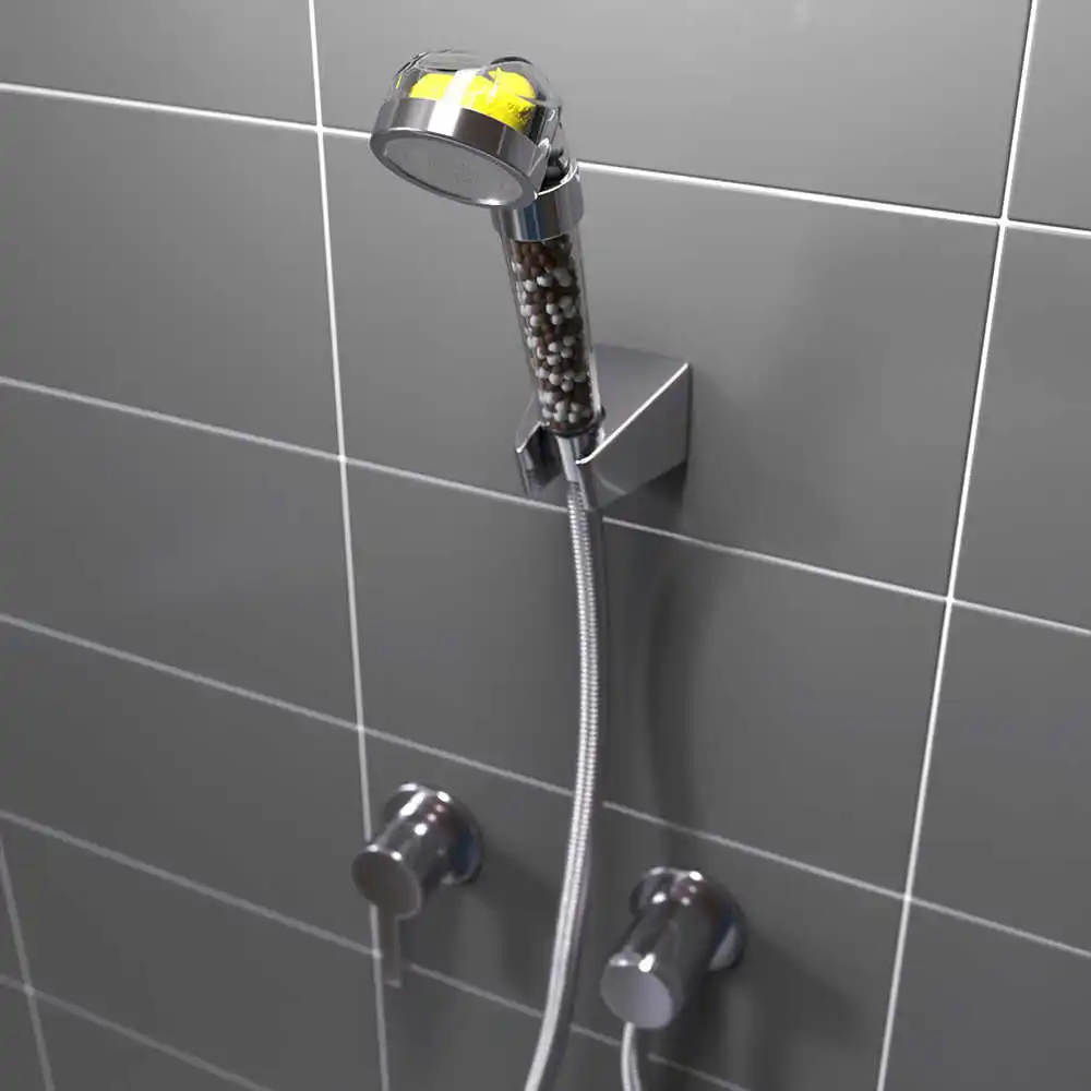 

JUSHFO Aroma Shower Head Vitamin C Lemon Scent Anion Shower Head High Pressure Saving Water Fragrance Filtration Bath Shower