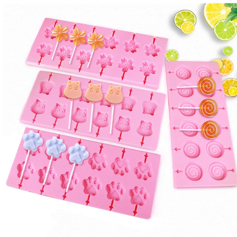 Силиконовая форма для помадки, цветок вишни, Кошачий коготь, круглая, форма для шоколадных конфет в форме коровы животного, сахарная арт, кухонные аксессуары