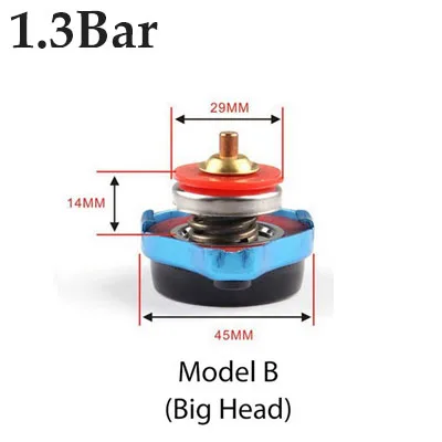 Big Head 1.3BAR 1.3Bar универсальные автомобильные запчасти автомобильный резервуар для воды давление крышка термометр охлаждающей жидкости Датчик температуры воды метр крышка радиатора для машины - Цвет: Big Head 1.3BAR