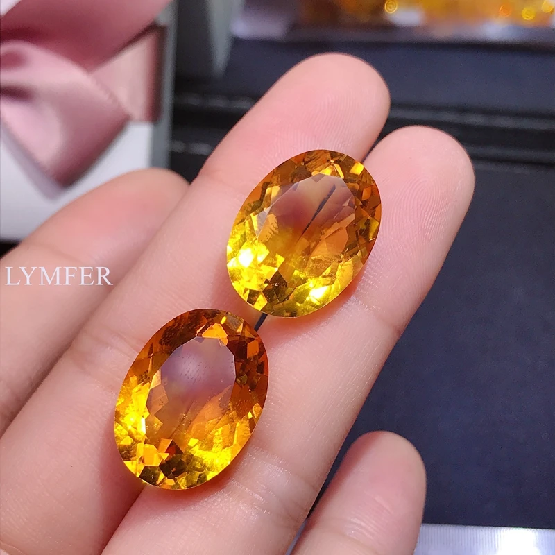 10carats  15x20MM  citrine gem ring face nude stone, beautiful color