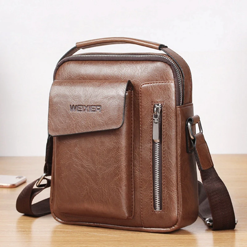 Винтажная сумка-мессенджер Weixier сумки через плечо для мужчин ретро-сумки на