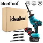 Дрель makita 18V аккумуляторная пила с возвратно-поступательным движением полотна ручная пила сабля многофункциональный станок с несколькими дисковыми пилами для металла, дерева, машина для резки труб с 4 лезвия в комплекте с двумя Батарея