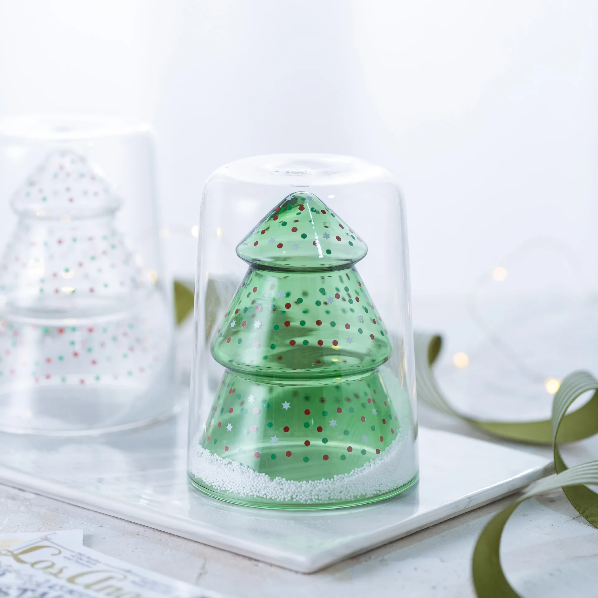 Рождественская серия 3D чашка для кофе с изображением дерева желаний звезд