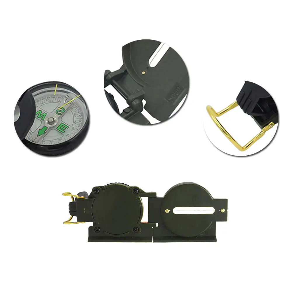

Army Green Compass Outdoor Orienteering Hiking Military Compass