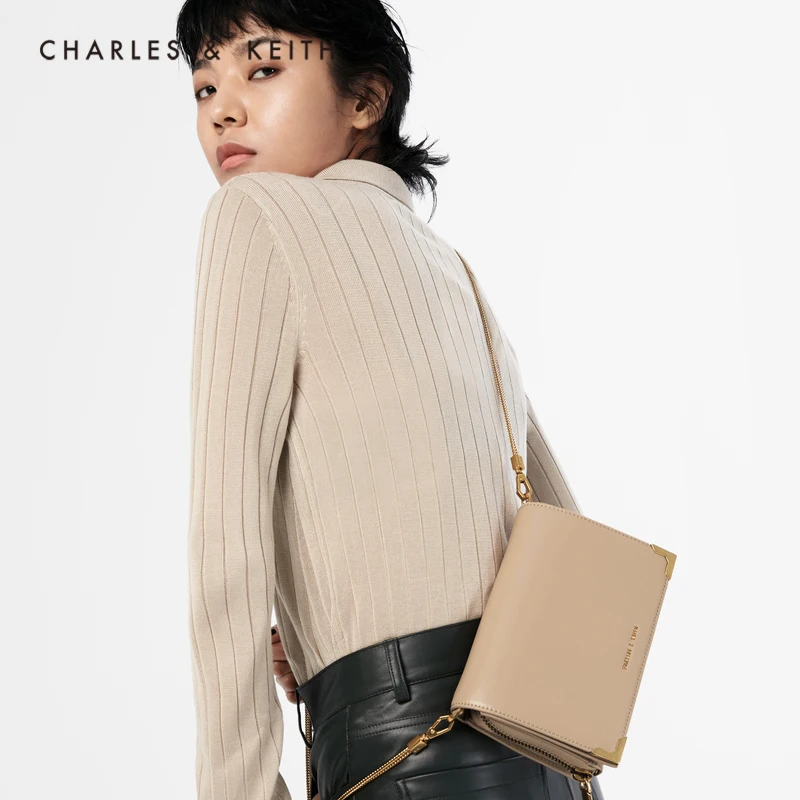 CHARLES＆KEITH Новинка на Весну 2020г. CK2-80840191-2Женская Квадратная Сумка Металлическая