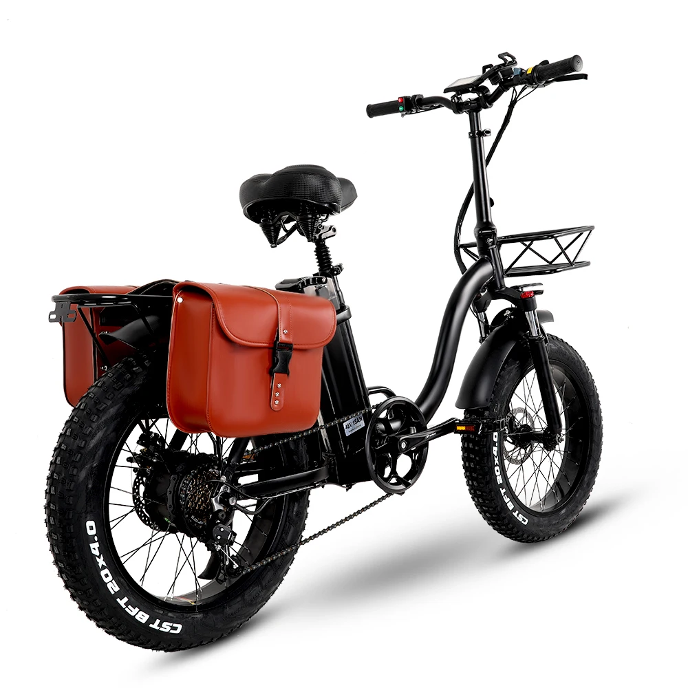 

(EU Stock) Electric Bike 750w Ebike 48v 15ah Folding Bicycle Lithium Battery Fat Tyre e Bike for Women Men Adult
