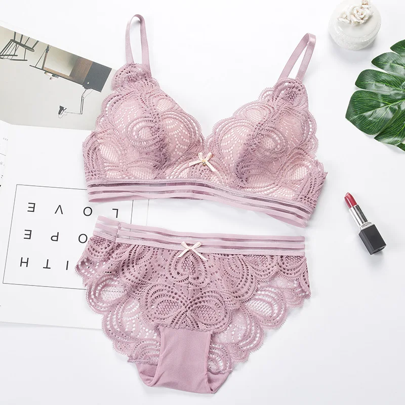 Кружевной сексуальный бюстгальтер комплект женского нижнего белья пуш ап