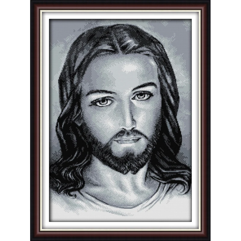 

Everlasting Love Jesus Chinese Cross Stitch Kits Ecological Cotton Clear Stamped Printed 14 11CT DIY Wedding Decoration For Home