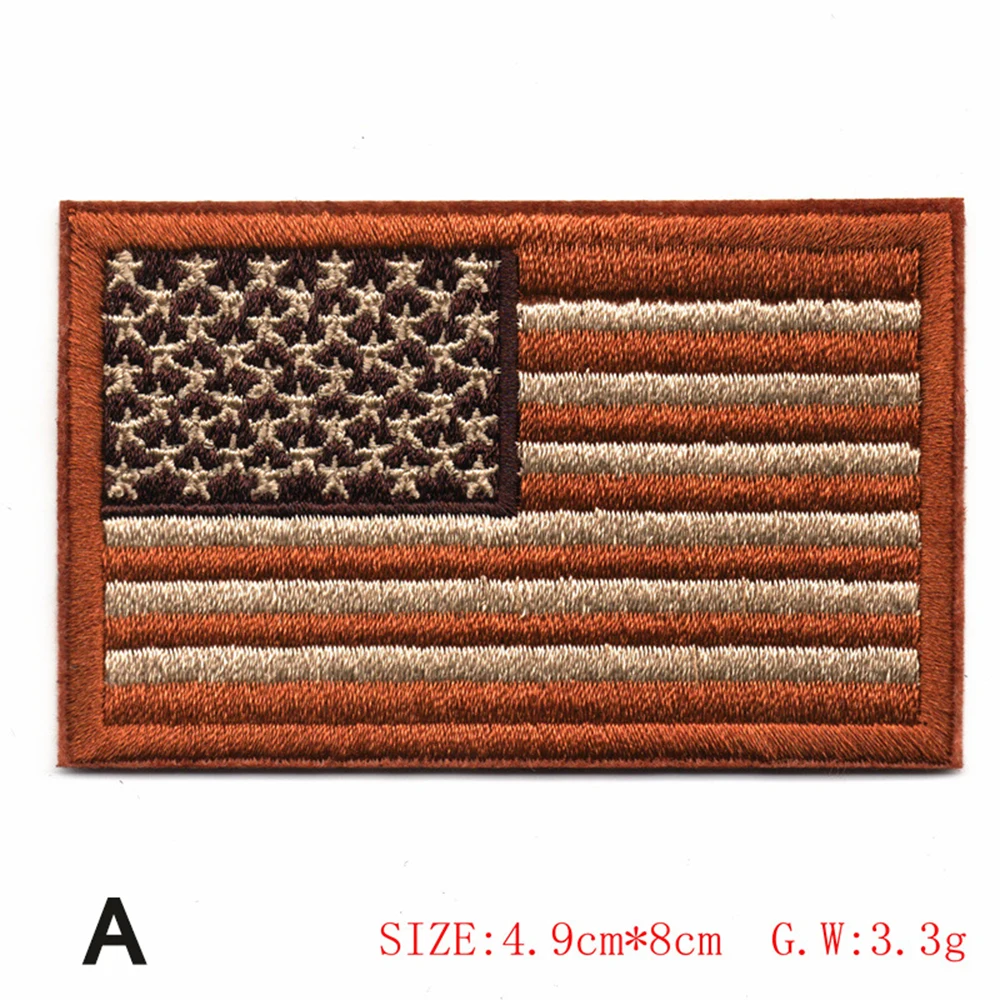 Высококлассная вышитая нить Американский вышитый флаг нашивка патриотическая