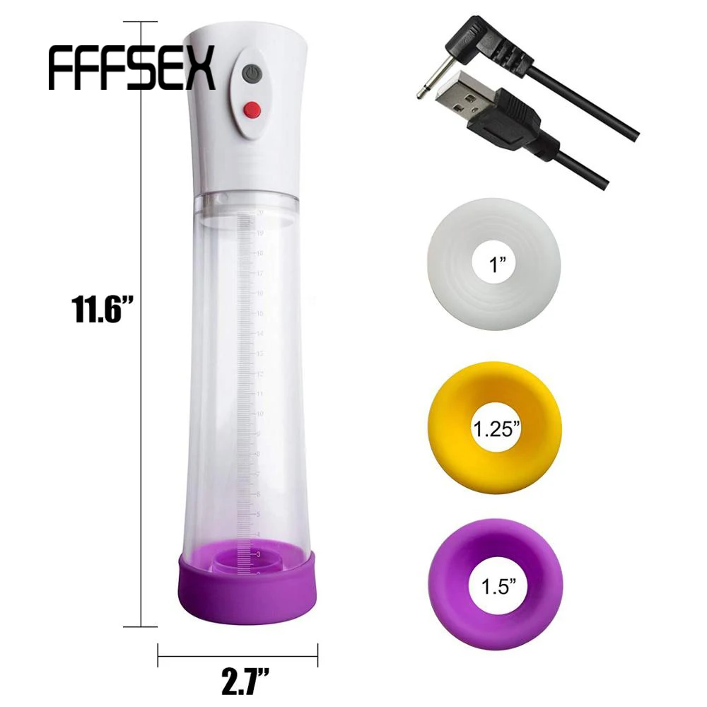 FFFSEX автоматический насос для пениса USB Перезаряжаемый увеличитель вакуумный