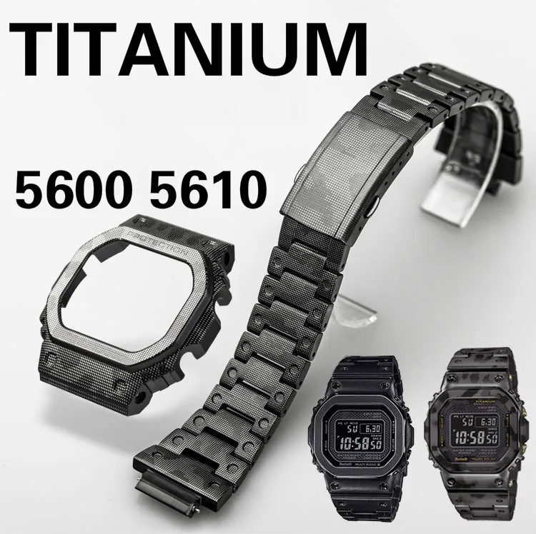 Ремешок из титанового сплава Камуфляжный для наручных часов DW5600 GW5000 ремешок с