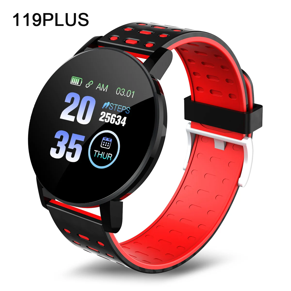 

2021 New Men's and Women's Bluetooth Smart Watch Sports Tracker Two-color Strap Smart Clock
