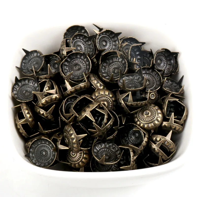50 шт. круглые металлические бронзовые застежки пусеты 11 мм|Штифты| |