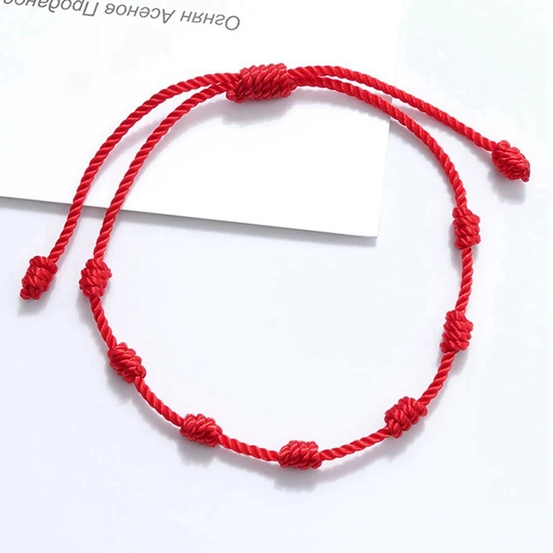 Handmade Tibetan Buddhist Creative Copper Beads Red Colorful Rope Bracelet For Women Men Handmade Lucky Knots Thread Bracelets