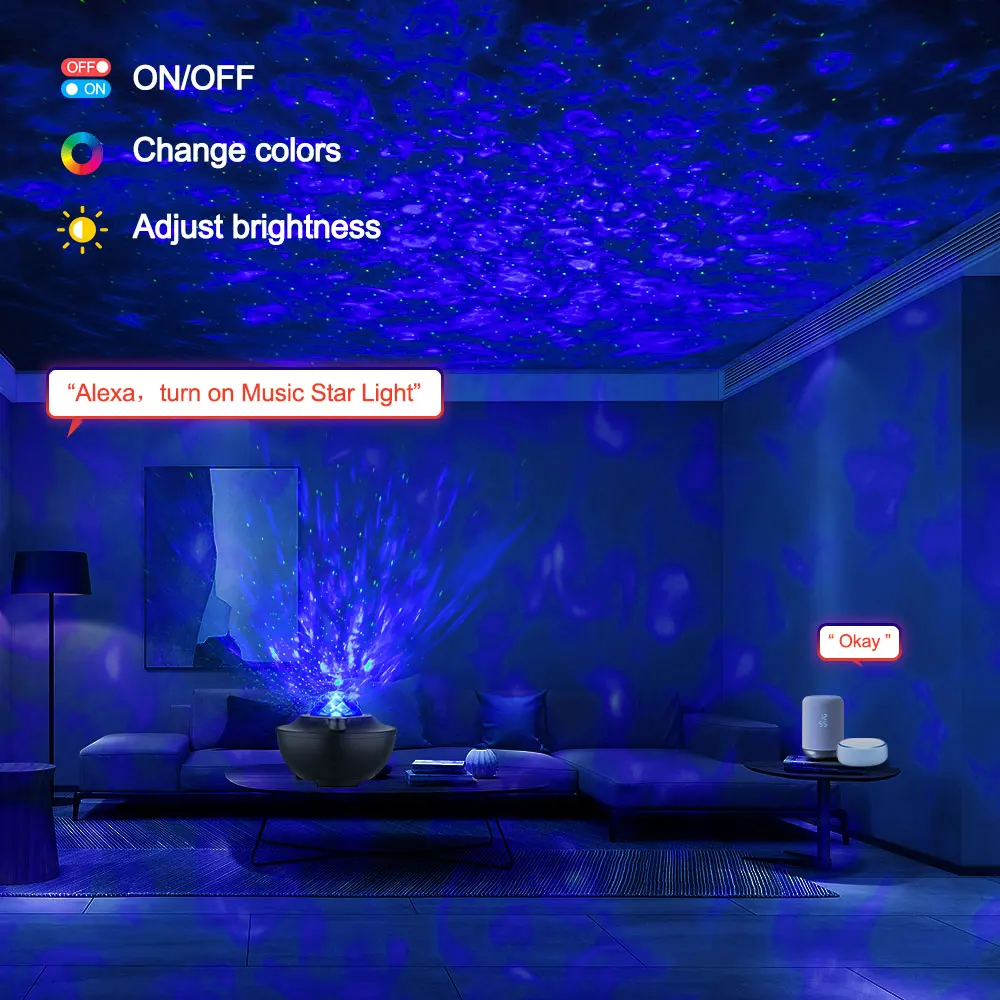 Проектор с Bluetooth-динамиком голосовым управлением | Лампы и освещение