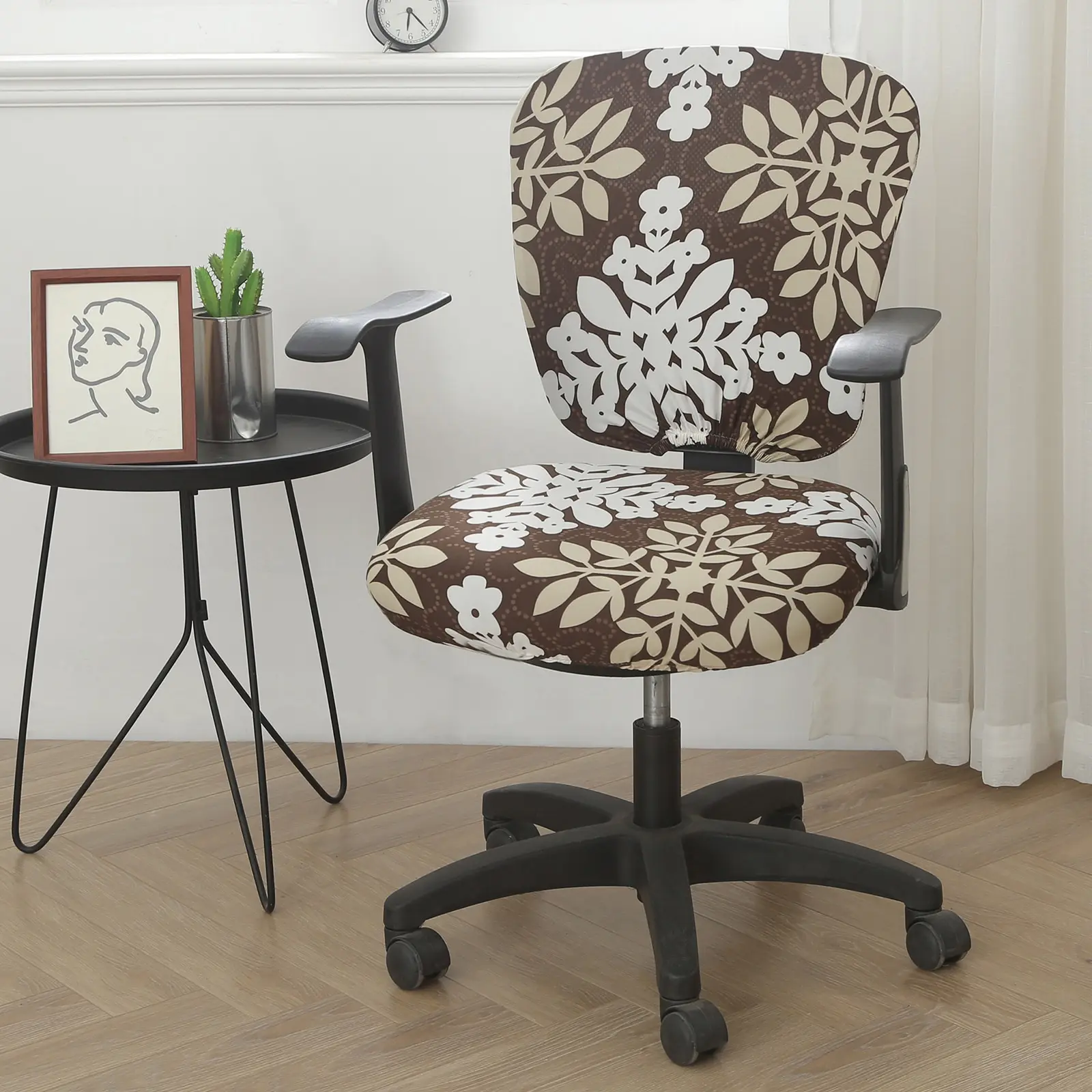 

1Set Computer Chair Cover Dustproof Seat Protector Office Chair Covers Elastic Rotating Lift Armchair Cover Home Decor