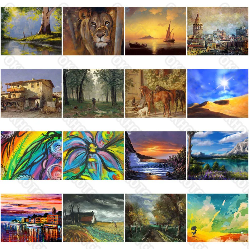 

Diy Animal Diamond Painting Lion Horse Drill Square Diamond Art Cross Stitch Modern Living Room Bedroom Decoration