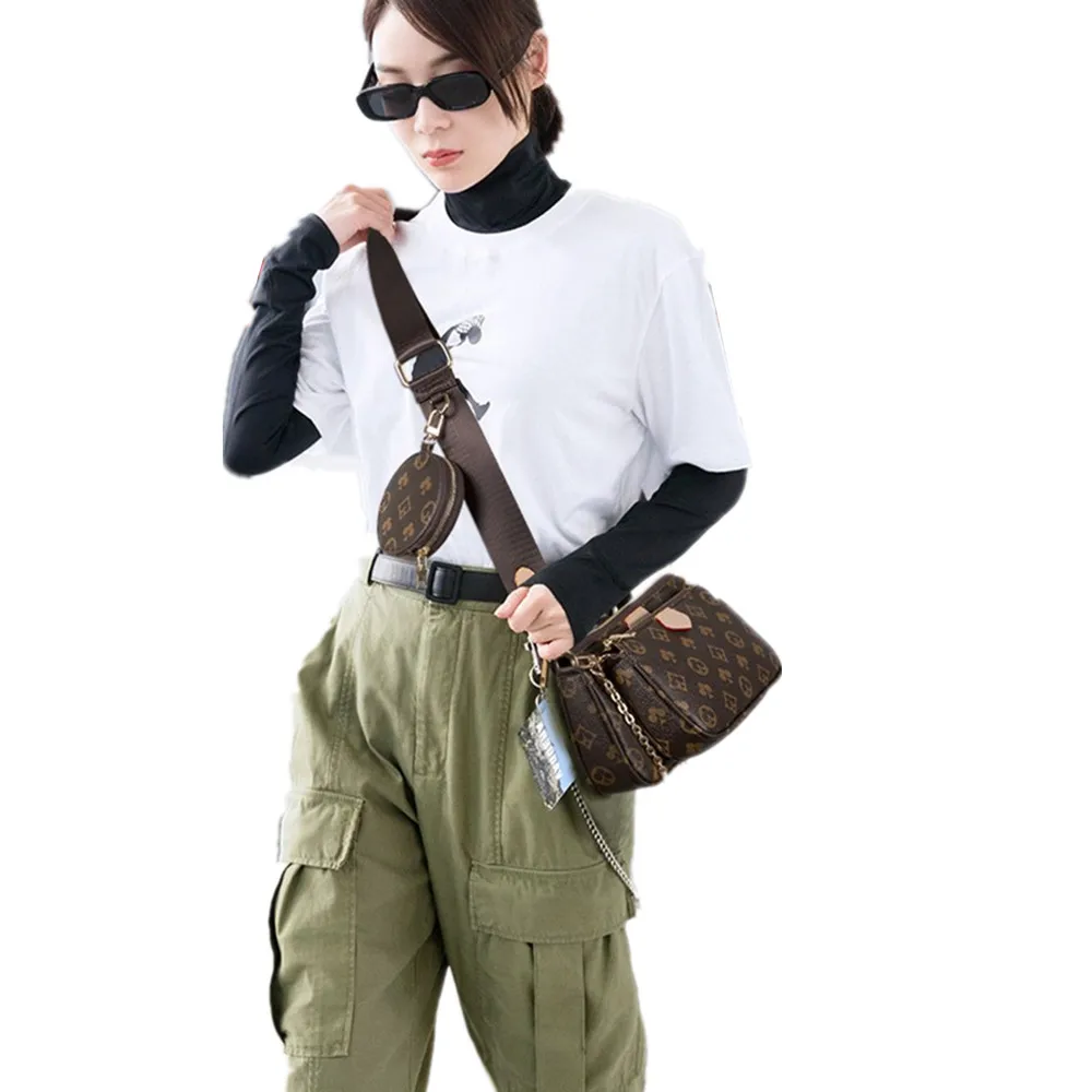 Модная женская сумка 3 в 1 сумка-мессенджер сумка-тоут кожаная Наплечная Сумка