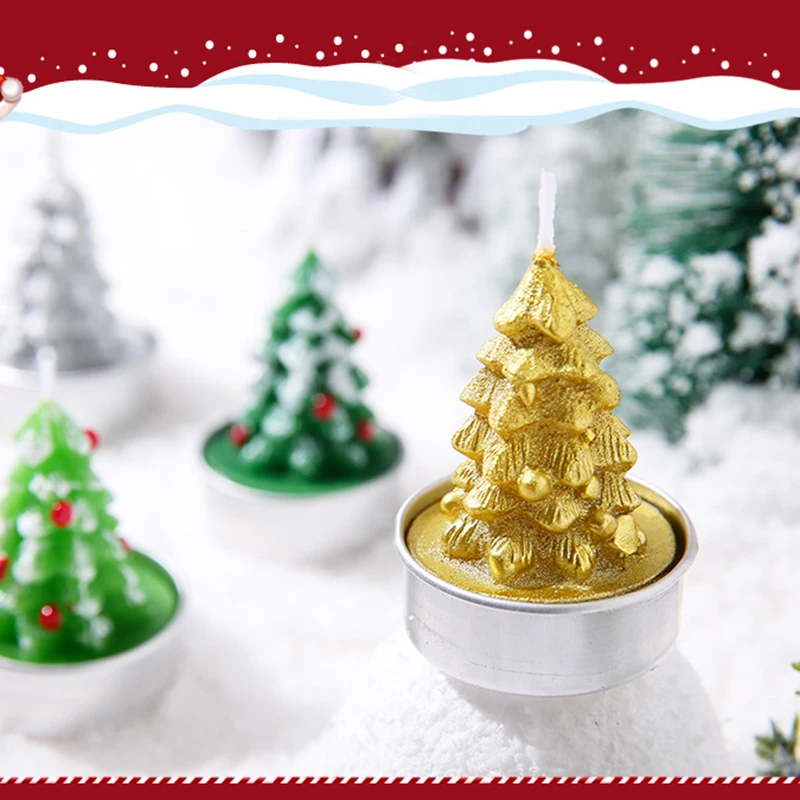 Рождественские свечи с изображениями Санта Клауса и снеговика сосновая шишка