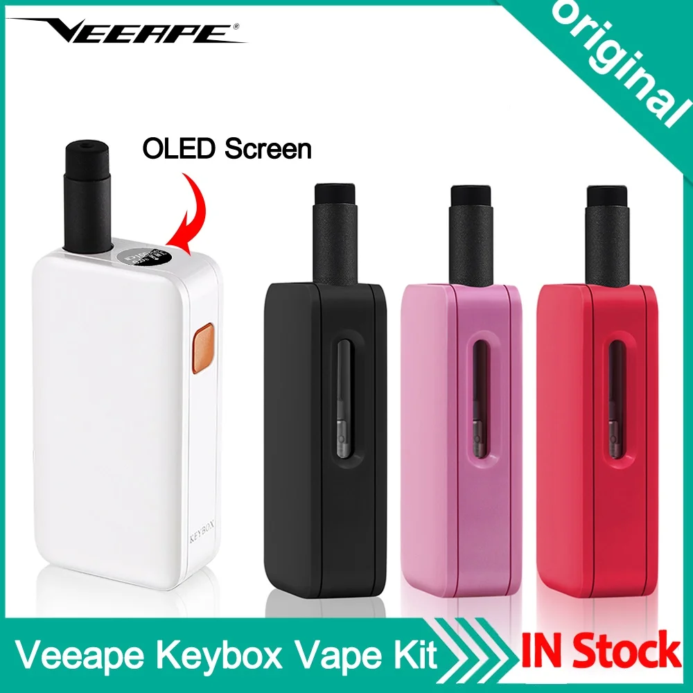 

Оригинальная электронная сигарета Veeape KEYBOX Pod Vape Kit с клиромайзером 1 мл V19, вейп-ручка, испаритель VS Vmini ploomtech Kit
