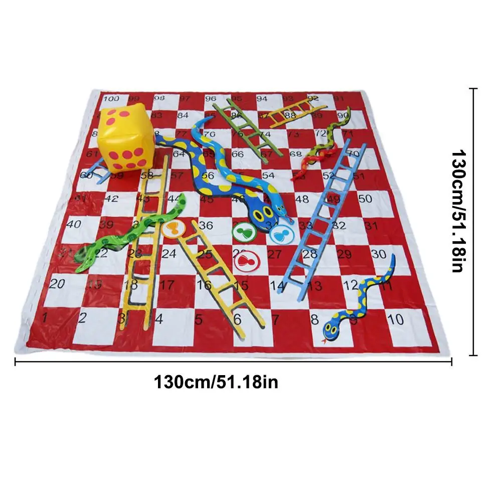 

Presale Snakes And Ladders Board Game Set Thick Pvc Game Mat Parent-child Interaction Toys Family Party Outdoor Picnic Game Mat