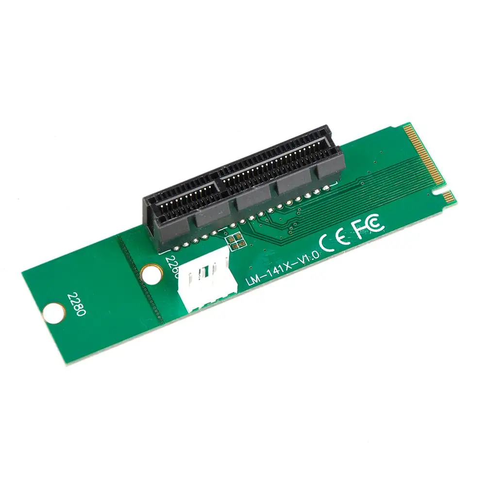 

NGFF M2 to PCI-e 4x Slot Riser Card M Key M.2 Port to PCI Express Adapter Converter for BTC Mining