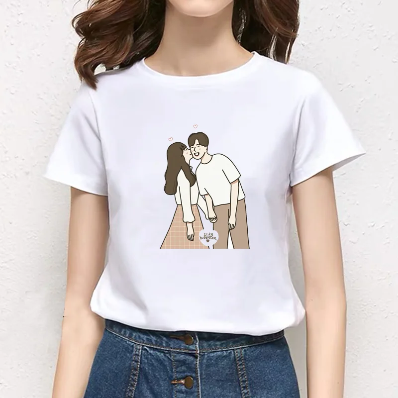 Новинка 2021 женская футболка с круглым вырезом коротким рукавом модель 90-х годов