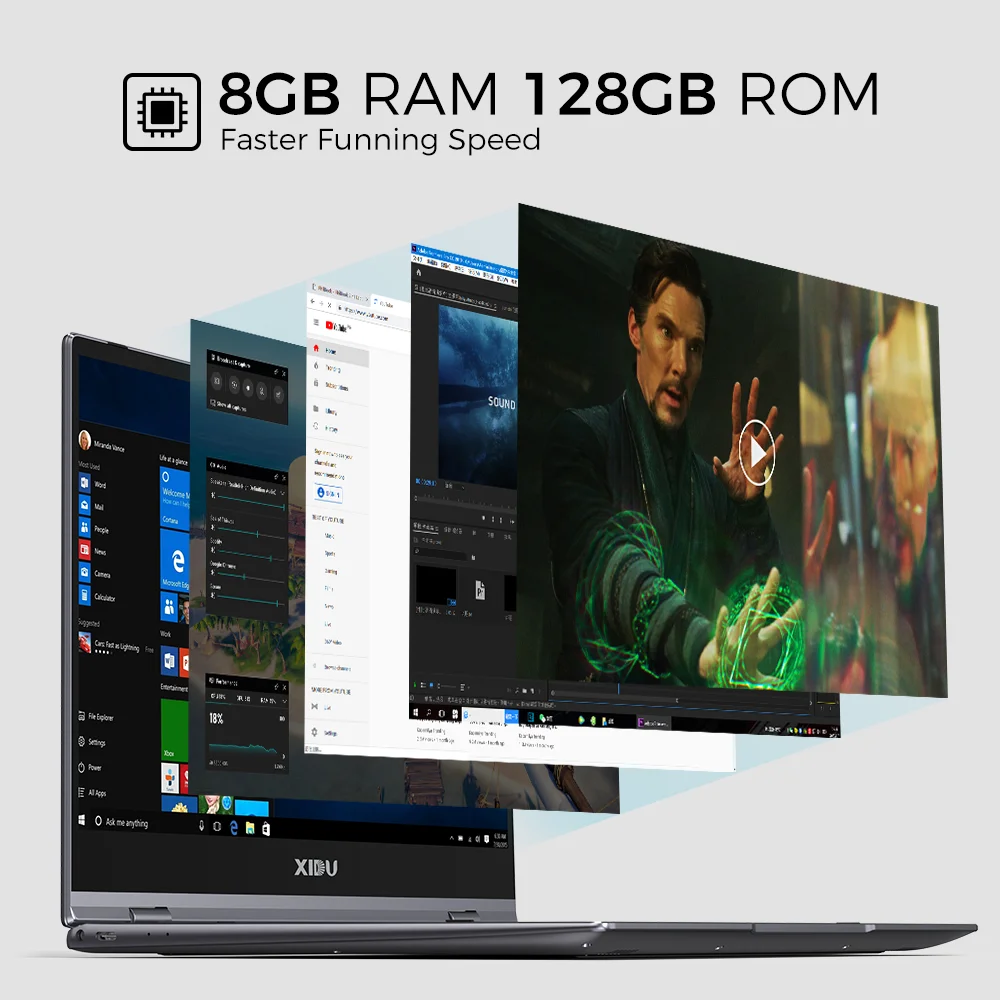 Ноутбук 2 в 1 13 3 дюйма Windows 10 процессор Intel i5 5257U 8 + 128 ГБ сенсорный экран