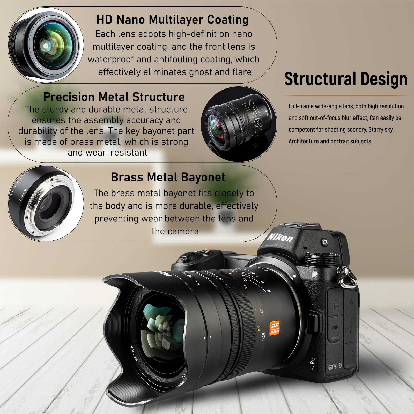 Viltrox 20 мм F1.8 ASPH объектив для камеры с полной рамкой Ультра широкоугольный большой