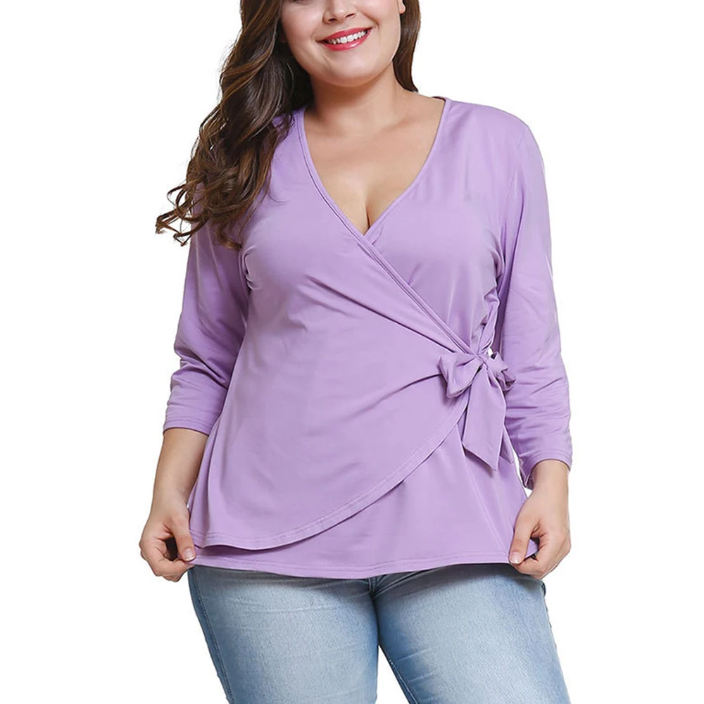 Плюс Размер Женская Элегантная блузка большой размер женские топы офисные OL Blusas