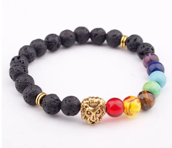 8 мм черный многоцветный агат оникс Чакра Исцеление Рейки Будда Йога браслет