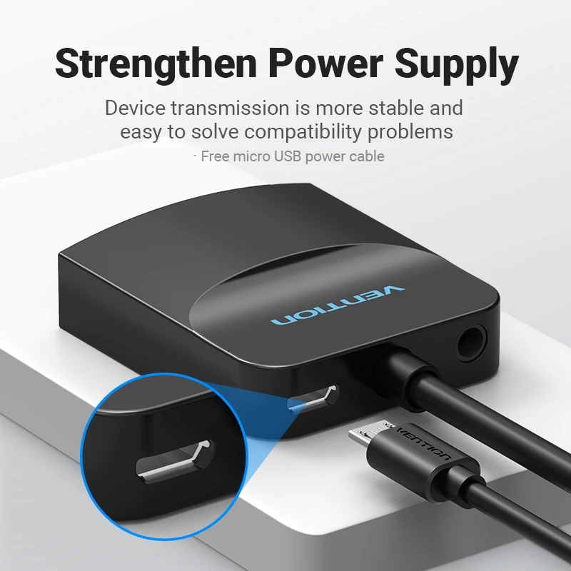 vention vga to hdmi adapter 1080p vga male to hdmi female converter cable with audio usb power for ps43 hdtv vga hdmi converter free global shipping