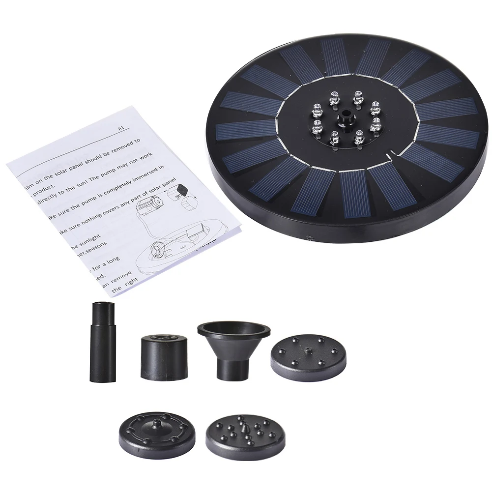 

2.4W/10V high-efficiency Solar Pump Stable Floating LED Fountain with Automatic Color Change for Garden Pond Swimming Pool #WO