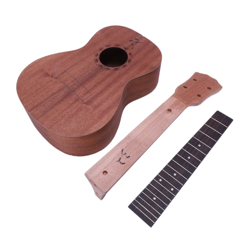 Concert Ukulele Diy Kit 23 Inch Mahogany 4 Strings Hawaiian Guitar For Handwork Painting Perfect Parents-Child Campaign | Спорт и