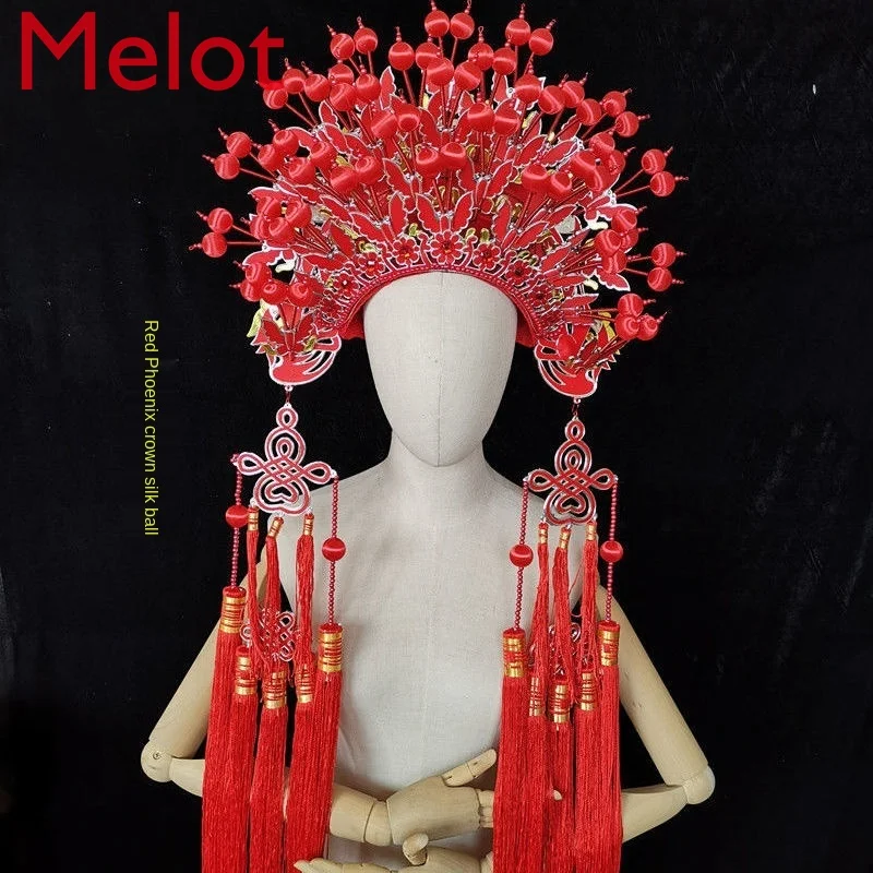 

Drama Supplies Phoenix Coronet Cape Decoration Headdress Stage Show Photo Studio Butterfly Three Phoenix Coronet