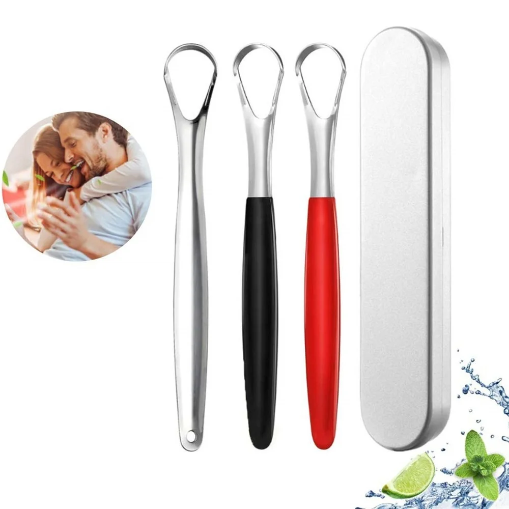 

1PC Useful Tongue Scraper Stainless Steel Oral Tongue Cleaner Medical Mouth Brush Reusable Fresh Breath Maker