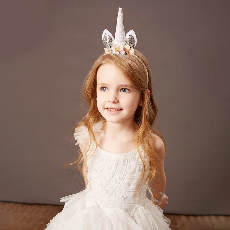 Единорог вечерние для детей с украшением в виде кошачьих ушек Модная женская и