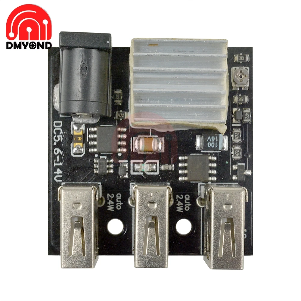 DC-DC 9 В/12 В до 5 В 8A Шаг вниз зарядное устройство банка доска для Arduino 3 USB мини зарядный модуль понижающий преобразователь