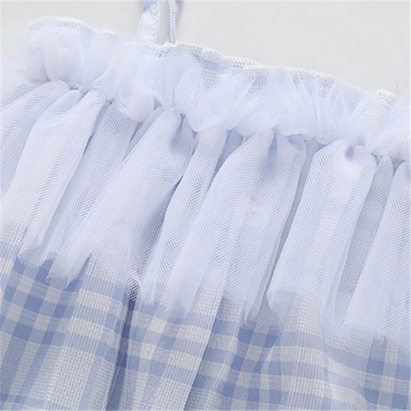Лидер продаж детские клетчатые комбинезоны для девочек хлопковые Простые Летние
