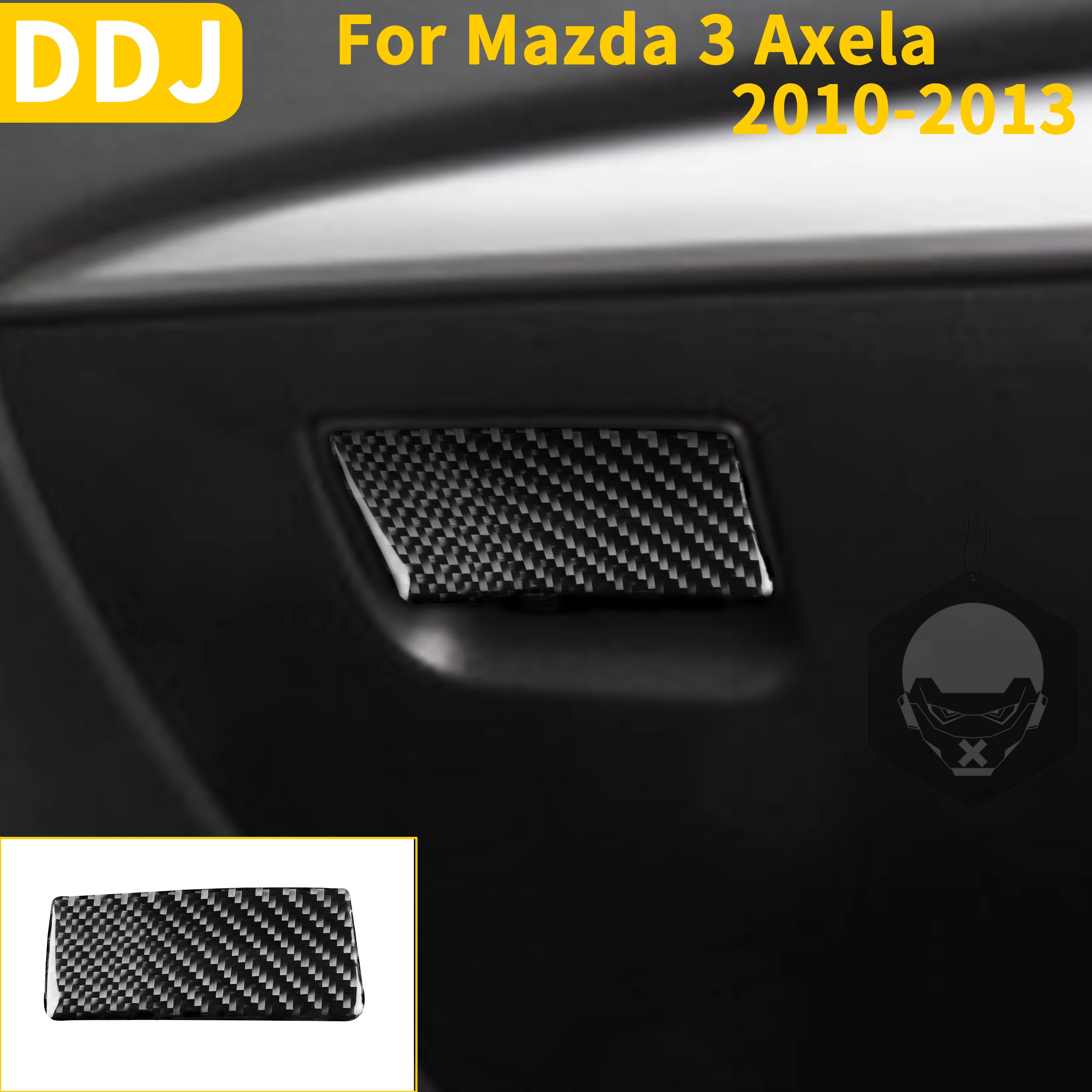 

For Mazda 3 Axela 2010-2013 Glove Box Organizer Handle Keyhole Carbon Fiber Cover Sticker Interior Trim Decor Car Accessories