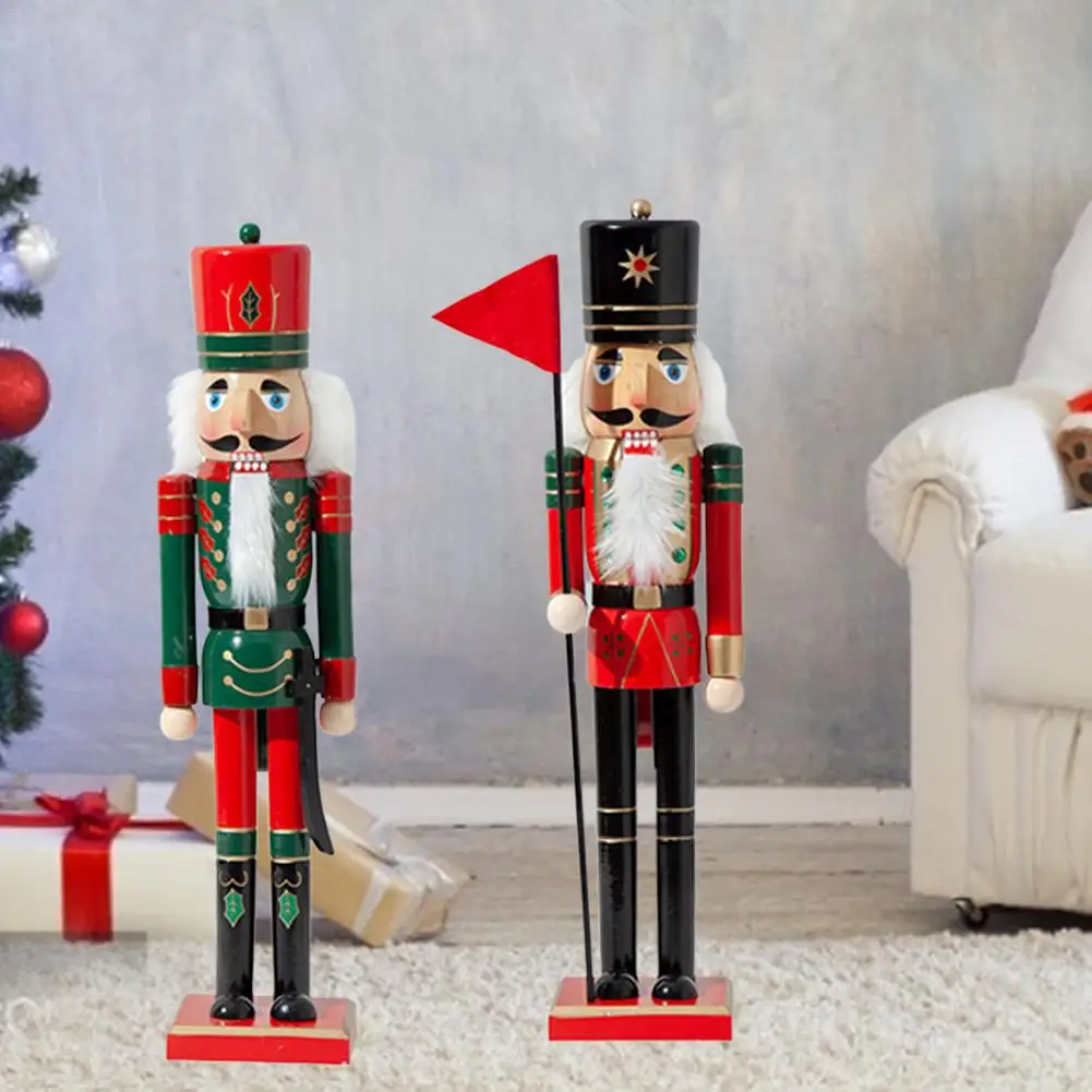 50CM Christmas Wooden Nutcracker Soldier Jewelry Children's Room Decoration Ornament New Year Figurine | Дом и сад