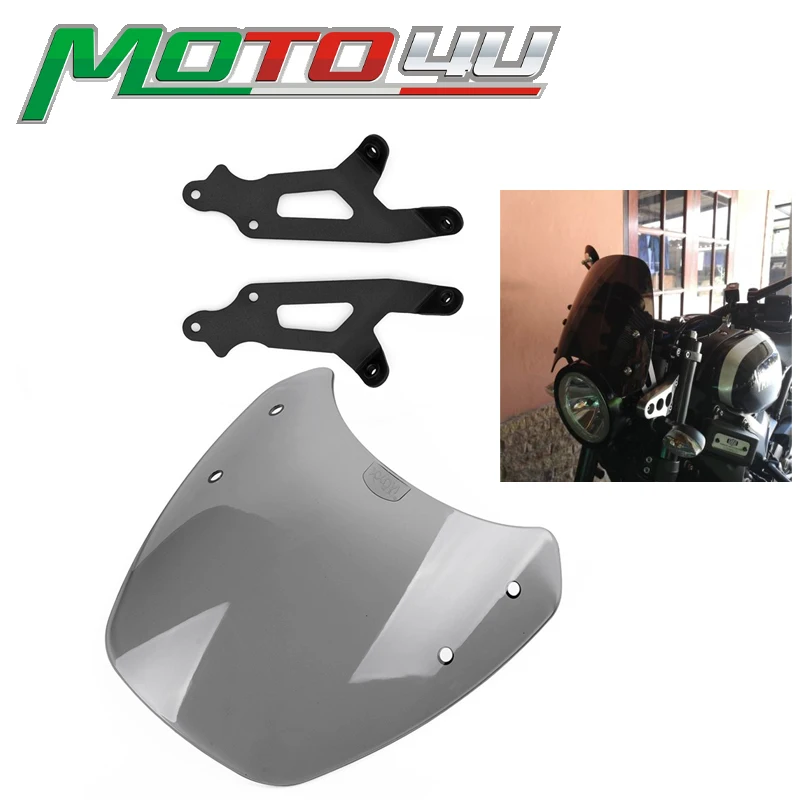

New Motorcycle Windshield Windscreen Wind Deflector With bracket For XSR900 XSR 900 2016 2017 2018 Two Colors Moto accessories
