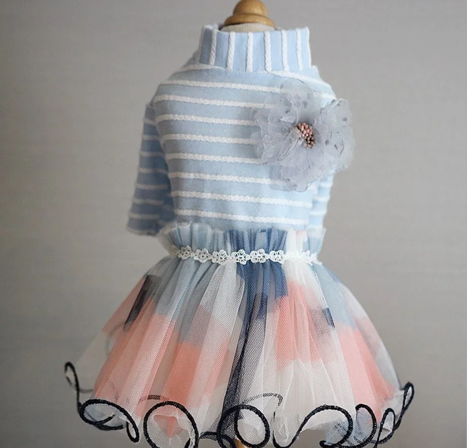 

Princess Dress Pet Puppy Wedding/Party Skirt Outfit Design Puppy-clothes Vestido Perro Costumes For Cats Poodle Lace Schnauzer