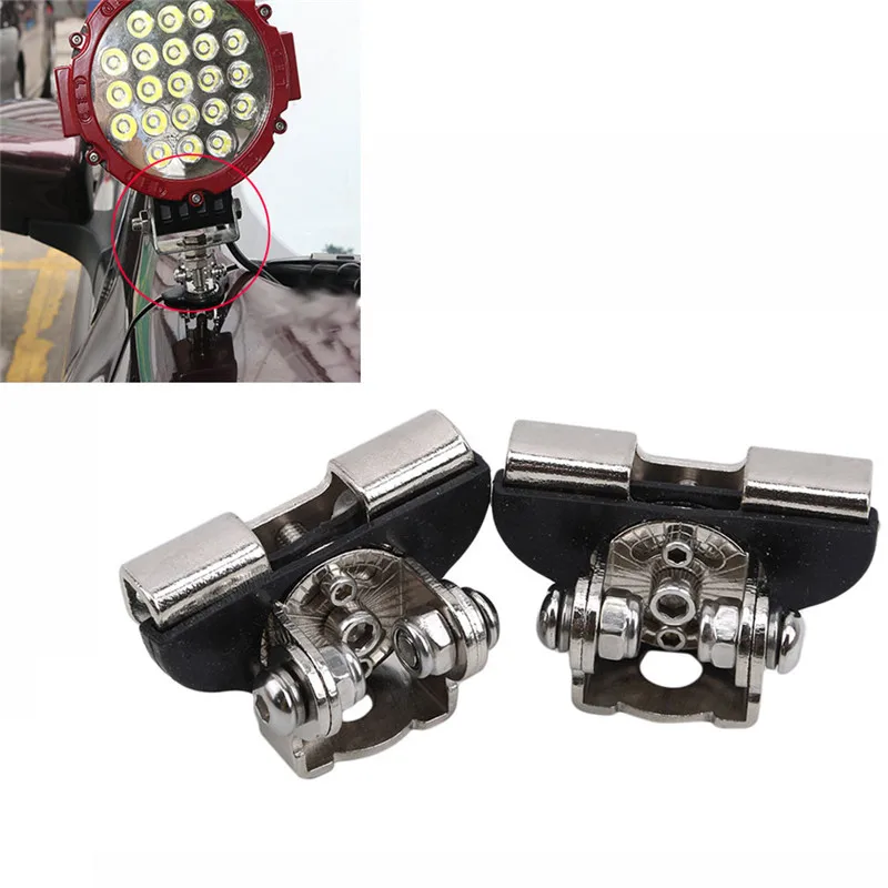 

2 Pieces Universal Stainless Steel Car Auto Hood LED Lighting Bracket Offroad Excavator Bonnet Work Lamp Mount Holder