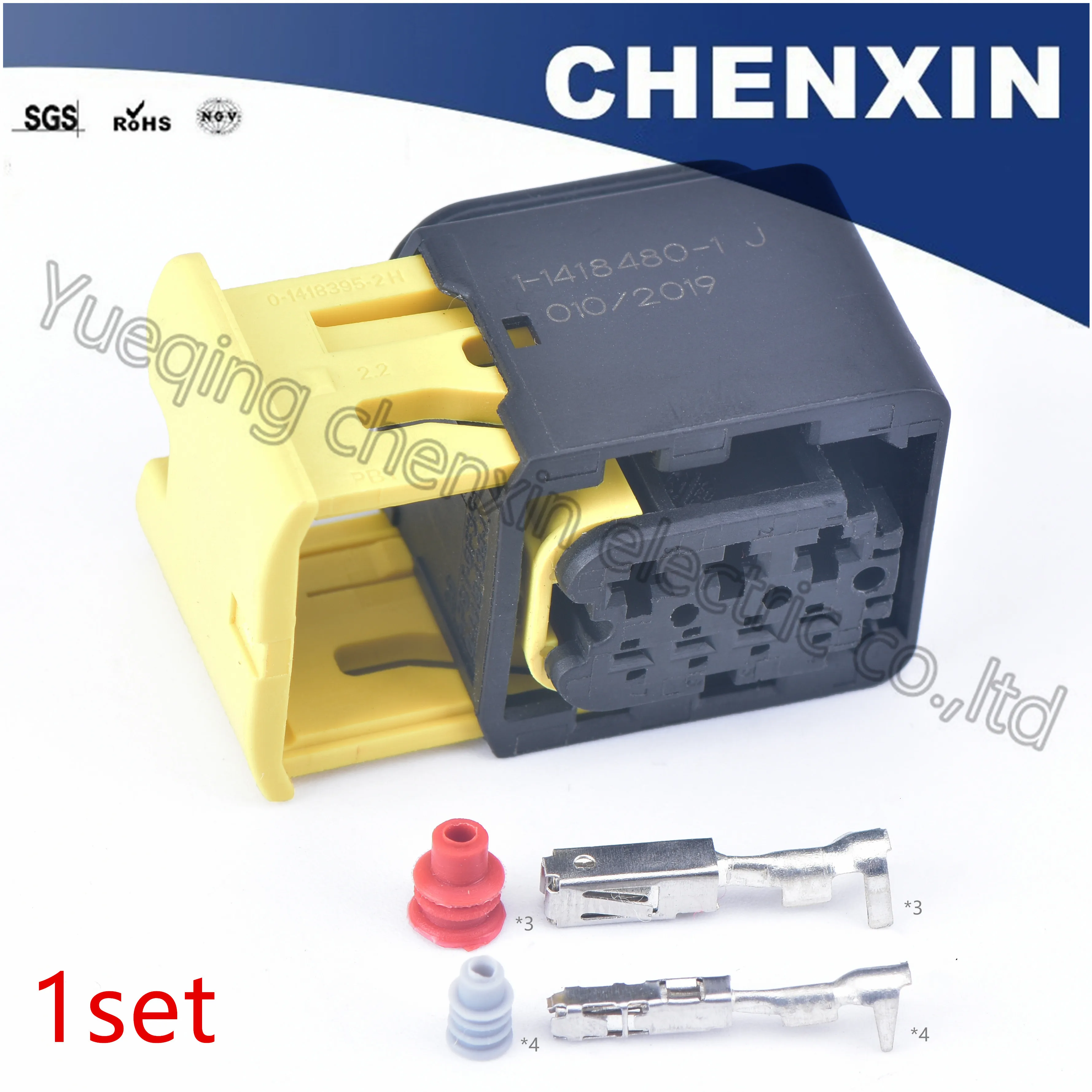 

Black 7 Pin 1-1418480-1 Waterproof Heavy Duty Truck Sealed Plug Automotive Female Socket 1 1418480 1