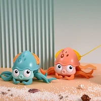 children gift bath clockwork educational toy cartoon baby shower on the chain octopus pull string beach water stuff