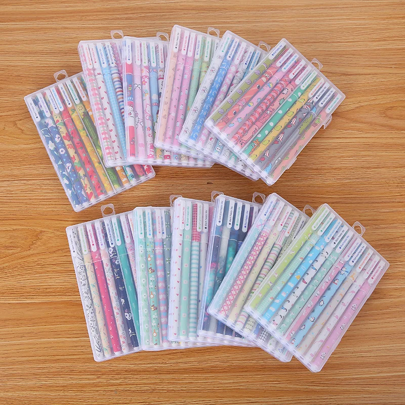 

Cute Kawaii Stationery 10pcs/set Colored Gel Pens 10 Colors Creative Korean Style Glitter Pen for Doodle School Office Supplies