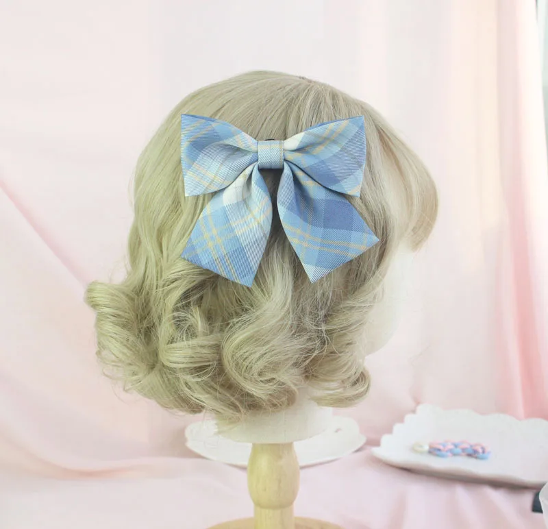 

Handmade JK Uniform Plaid Boxer Hairpin Hair Accessories Headdress