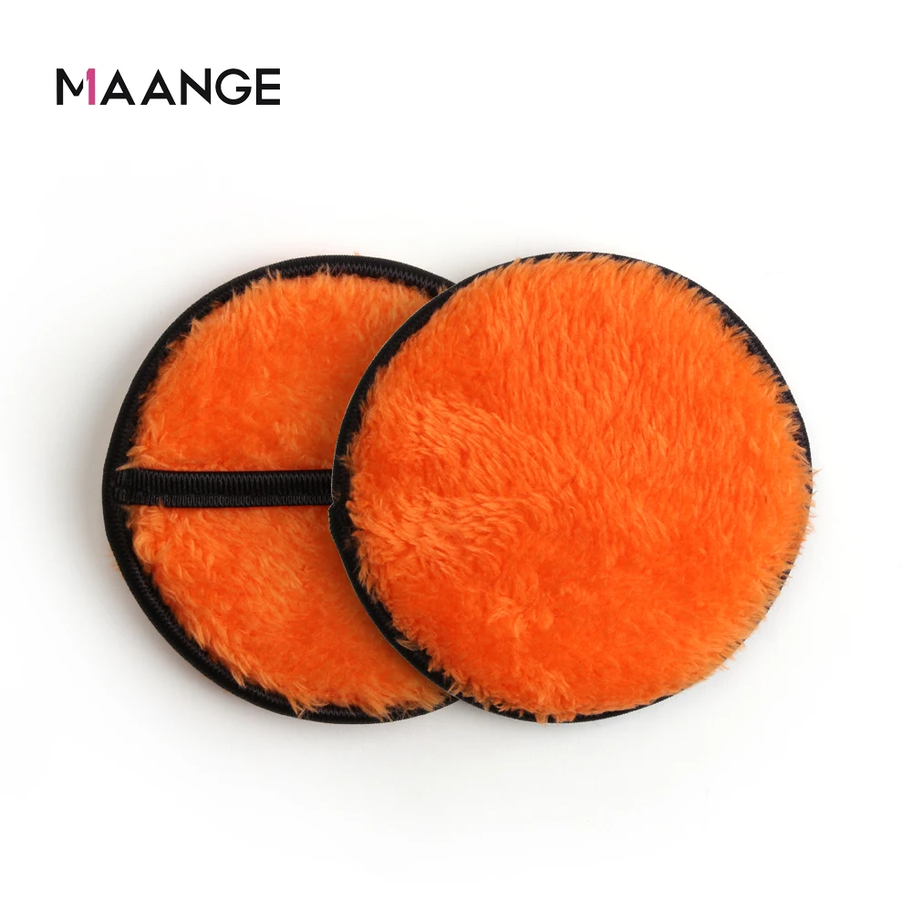 orange 2 шт. для снятия губки для макияжа, мытье вибраций, очистка хлопка, многоразовая влажная губка, мягкие натуральные инструменты для очистки лица, Новинка - Цвет: orange
